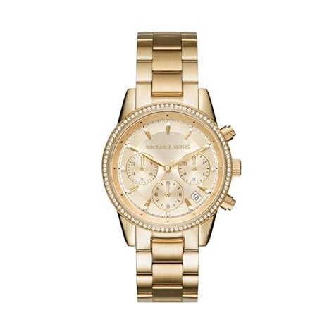 Amazon.com: Michael Kors Ritz Chronograph Gold 